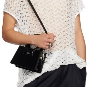 LUAR Small Ana Handbag in Smooth Black Leather